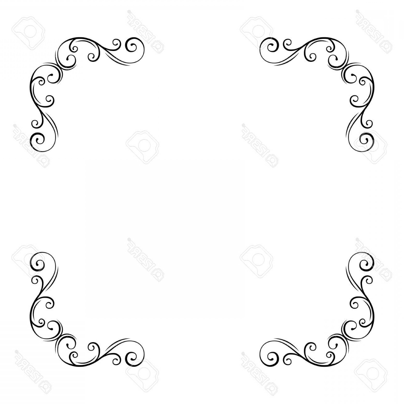 1560x1560 Photostock Vector Ornaments Design Elements Corners Curbs Floral