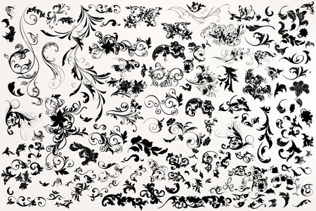 450x300 Big Set Of Vector Black Filigree Flourishes In Vintage Style