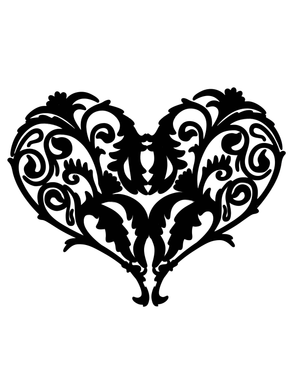 600x800 Collection Of 'filigree Heart Drawing' Download More Than