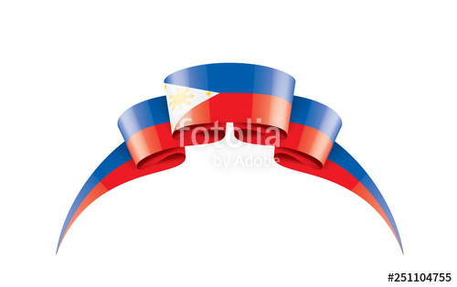 500x314 Philippines Flag, Vector Illustration On A White Background Stock
