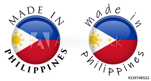 500x268 Simple Made In Philippines Button Sign Text Around Circle
