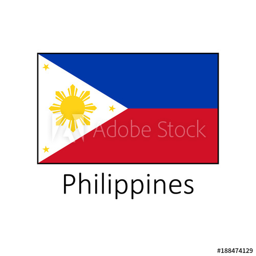 500x500 Flag Of Philippines With Name Icon Official Colors And Proportion