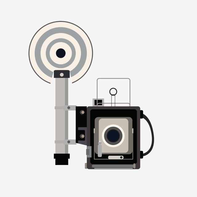 640x640 Retro Reporter Dedicated News Film Camera Vector Elements, News