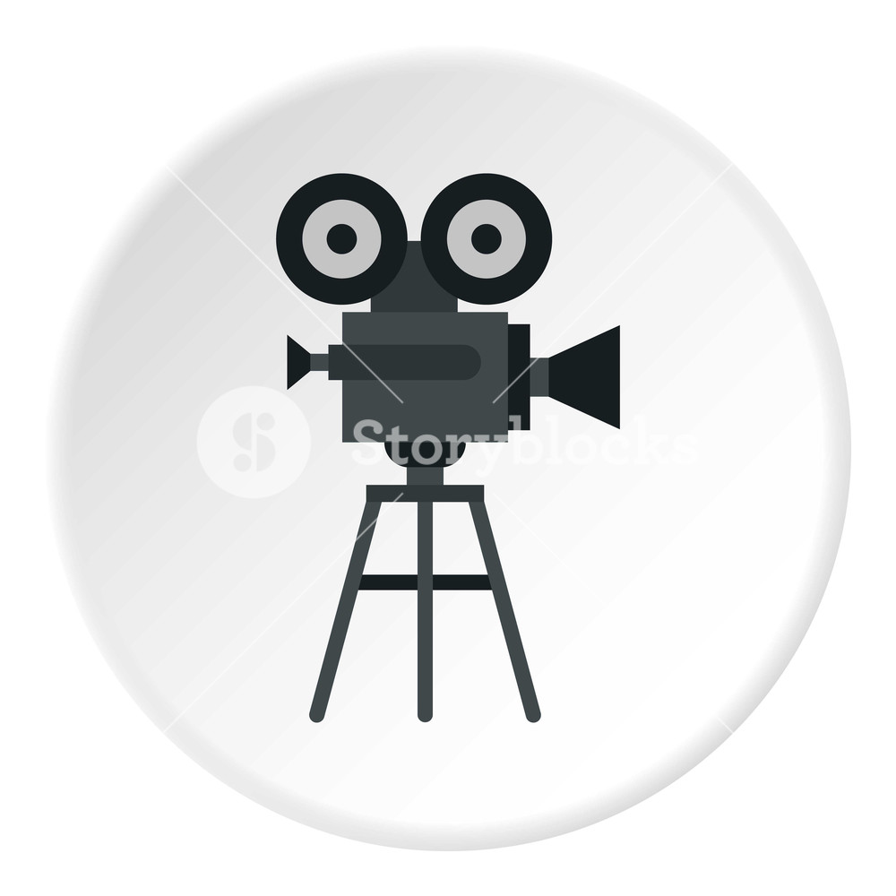 1000x1000 Retro Film Camera Icon Flat Illustration Of Film Camera Vector