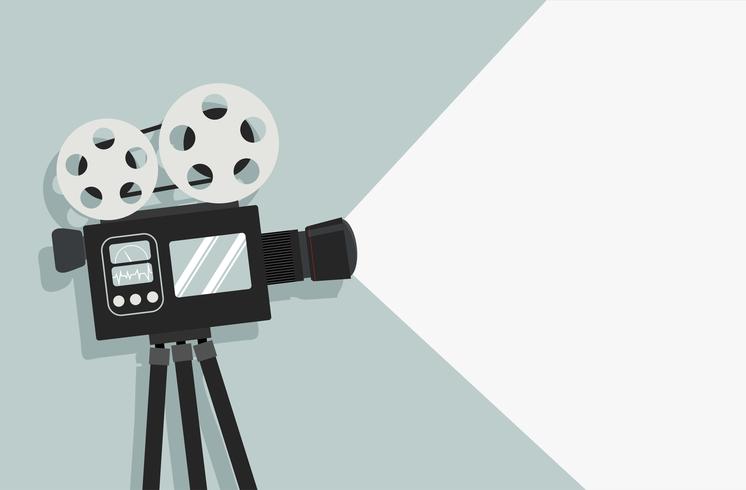 746x490 Retro Cinema Film Camera Vector Background