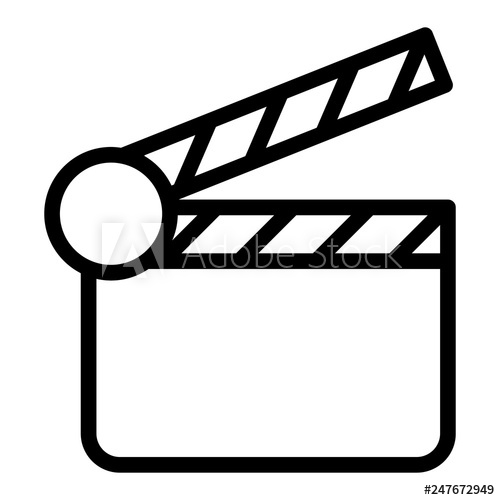 Movie Clapper Line Icon Clapperboard Vector Illustration Isolated 500x500 Movie Clapper Line Icon Clapperboard Vector Illustration Isolated