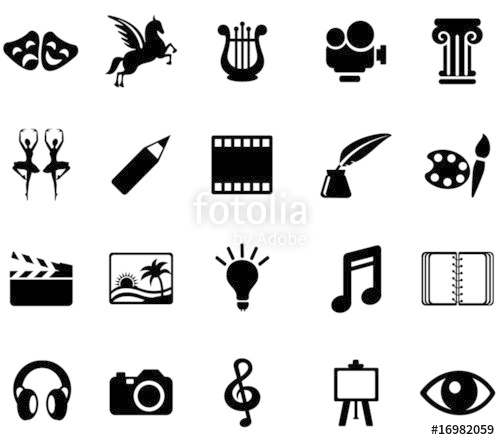 500x440 Art And Film Icons Stock Image And Royalty Free Vector