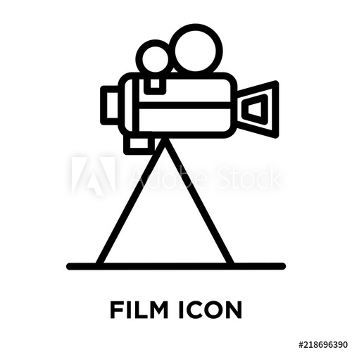 500x500 Film Icons Isolated On White Background Modern And Editable Film
