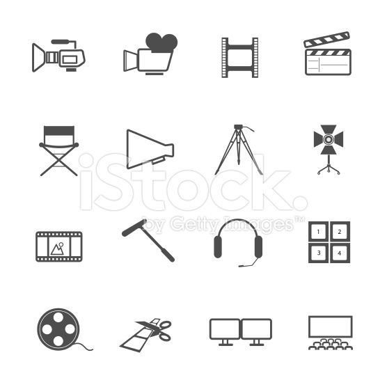 556x556 Filming Tool Icons Movie Vector Good Icons On Istock Doodle