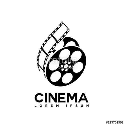 500x500 Film Strip Cinema Abstract Logo Design Template Stock Image