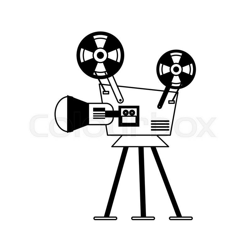 800x800 Film Projector Icon Image Vector Stock Vector Colourbox