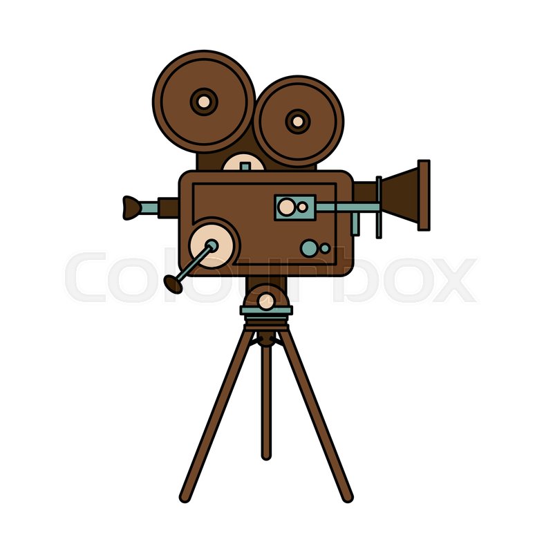 800x800 Vintage Film Projector Icon Image Stock Vector Colourbox