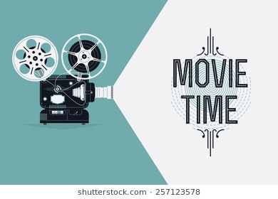 390x280 Cool Retro Movie Projector Vector Detailed Poster, Leaflet
