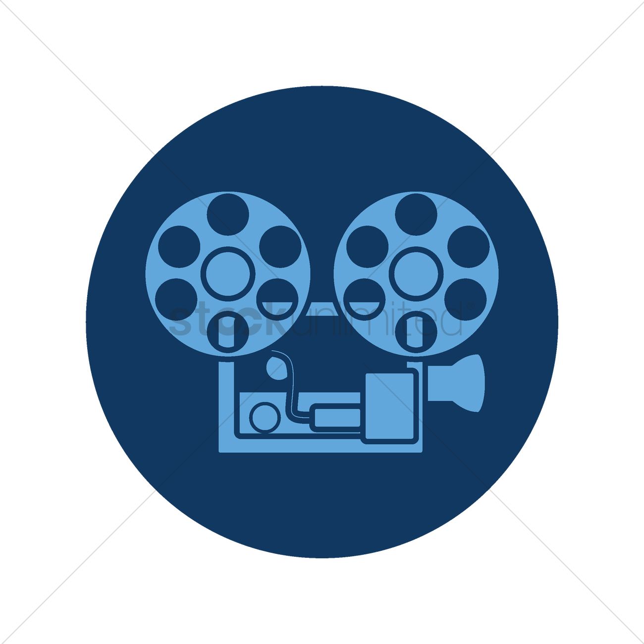 1300x1300 Film Projector Vector Image