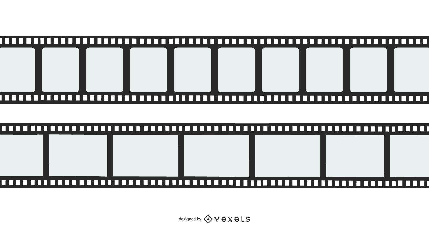 1700x900 Flat Film Reel Vector Design