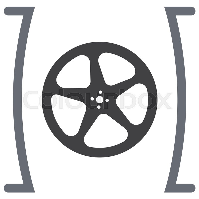 800x800 Movie Film Reel Vector Icon Cinema Stock Vector Colourbox