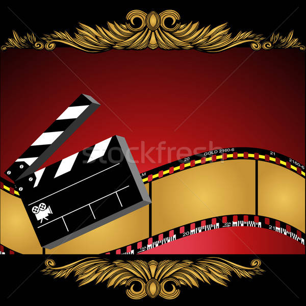600x600 Movie Background Film Slate Reel Vector Illustration John Takai