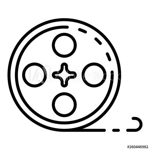 500x500 Cinema Film Reel Icon Outline Cinema Film Reel Vector Icon