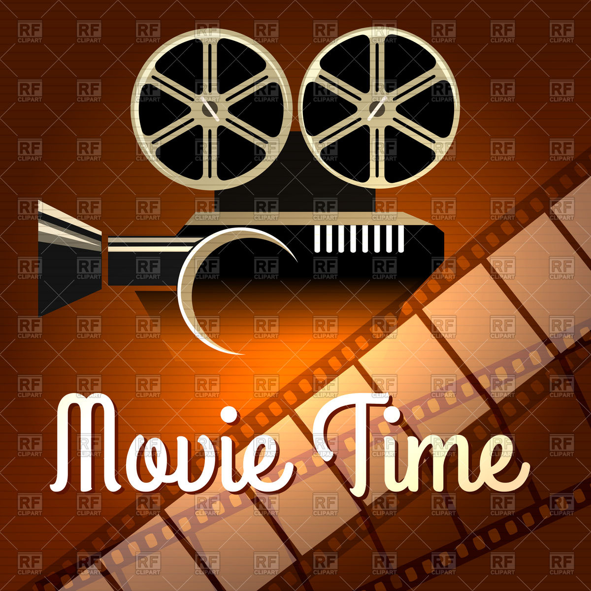 1200x1200 Cinema Poster With Camera And Film Reel Vector Image