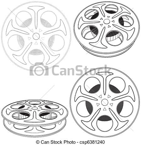 450x462 Film Reel Vector Vector Clipart