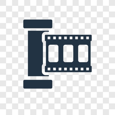 450x450 Film Roll Vector Icon Isolated On Transparent Background, Film