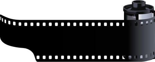 500x200 Camera Film Roll Vector Drawing