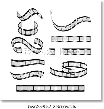 362x382 Film Roll Vector, Film Slide Frame Set, Art Print