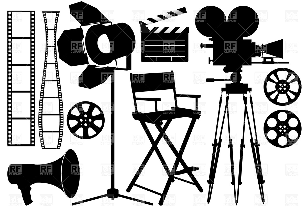 1200x814 Film Industry Silhouette Icons Vector Image Of Technology Good