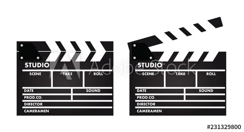 500x272 Film Slate Vector Illustration