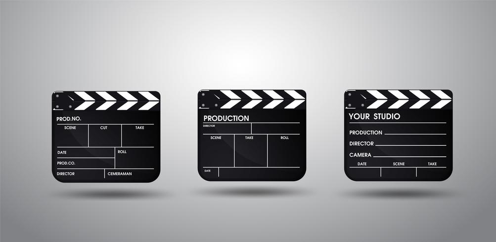 1003x490 Slate Of Director Film Illustration Vector