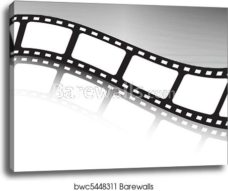453x379 Waved Film Strip Vector Illustratio, Canvas Print Barewalls