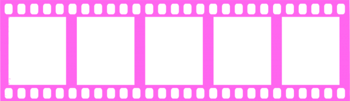 700x202 Pink Film Strip Png Vector, Clipart