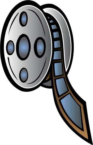 320x500 Side Angle Roll Of Film Vector Image