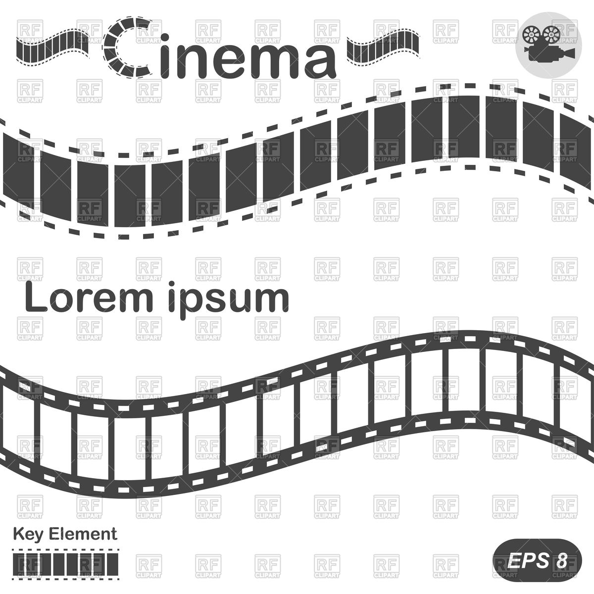 1200x1200 Cinema Wavy Film Vector Image Of Design Elements