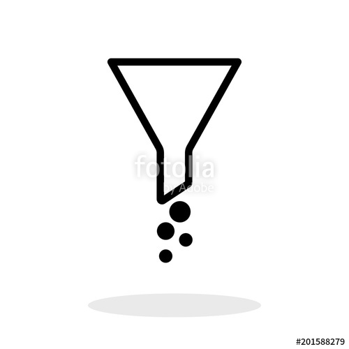 500x500 Funnel Vector Icon, Filter Symbol Stock Image And Royalty Free