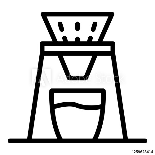 500x500 Coffee Filter Icon Outline Coffee Filter Vector Icon For Web