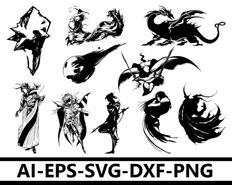 794x633 Final Fantasy Final Fantasy Silhouette Final Fantasy Etsy