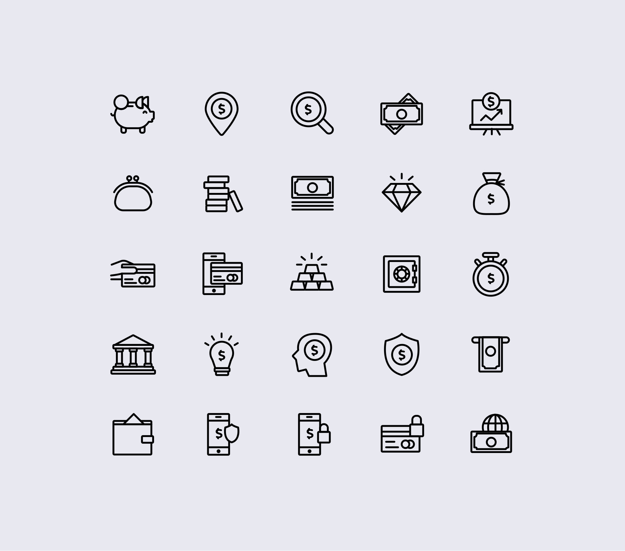 2000x1765 Finance Vector Line Icons