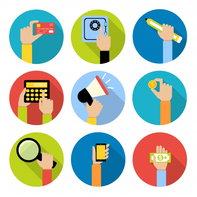 626x626 Finance Icons Collection Vector Free Download