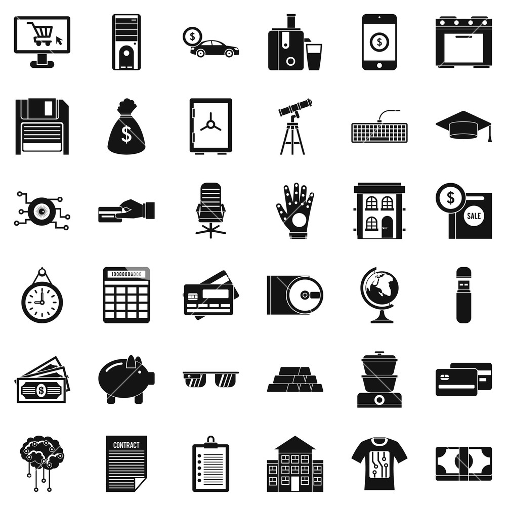 1000x1000 Finance Icons Set Simple Style Of Finance Vector Icons For Web