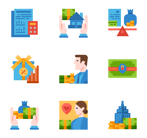 600x564 Financial Icons