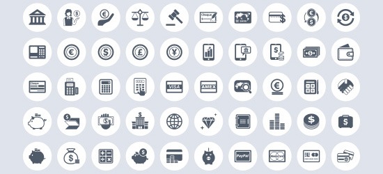 550x250 Free Business Finance Vector Icon Set Downloadable