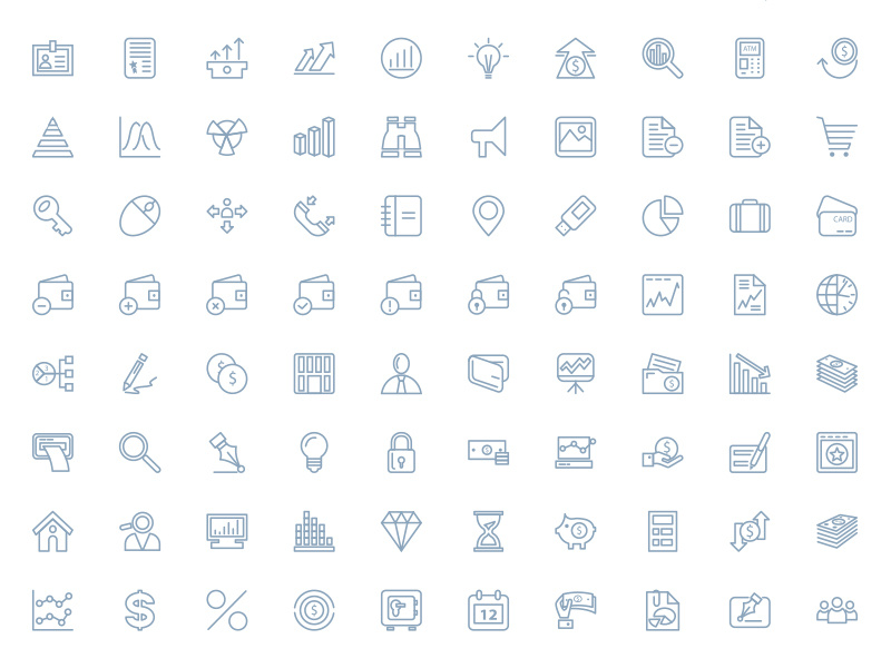 800x600 Outline Finance Vector Icons