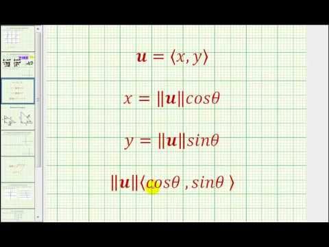 480x360 Find The Component Form Of A Vector Given Magnitude And Direction