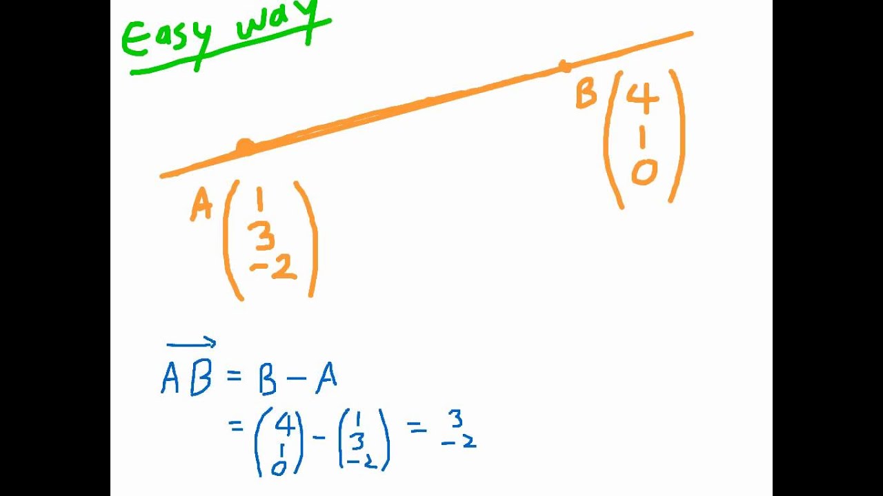 1280x720 How To Find The Vector Equation Of A Line
