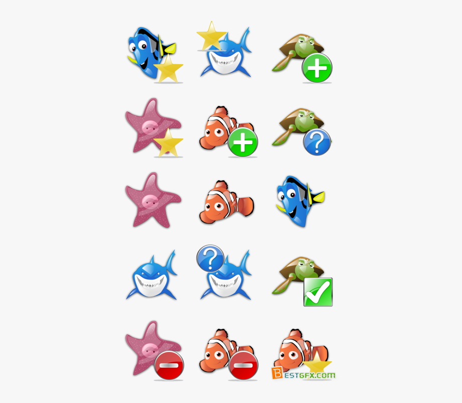 920x803 Finding Nemo Icons