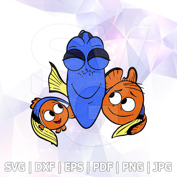 570x570 Finding Dory Marlin Nemo Layered Dxf Png Disney