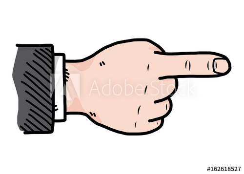 Point Finger Cartoon Vector And Illustration, Hand Drawn Style 500x357 Point Finger Cartoon Vector And Illustration, Hand Drawn Style