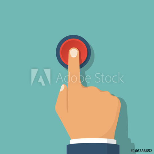 Hand Pressing Red Button Push Finger Vector Illustration Flat 500x500 Hand Pressing Red Button Push Finger Vector Illustration Flat