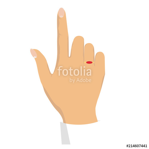 Woman Hand With Pointing Finger Vector Isolated Illustration 500x500 Woman Hand With Pointing Finger Vector Isolated Illustration